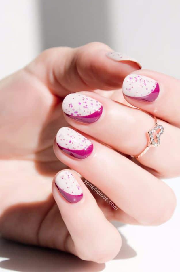 Sideways Ruffian Nails, a fun quick nail art idea worth trying at home and a cute look that takes just minutes