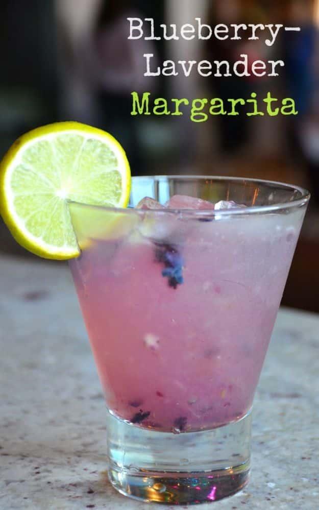 Margarita Recipes - Blueberry-Lavender Margarita - Drink Recipes for a Party - Recipe Ideas for Blender Margaritas - Lime, Strawberry, Fruit | Easy Drinks With Tequila