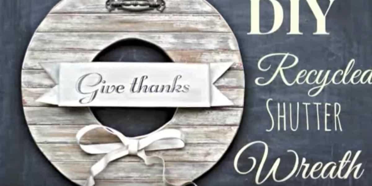 She Makes An Awesome Wreath By Recycling Shutters (Watch!)