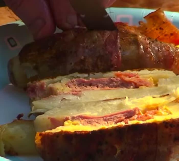 Make cheese and meat stuffed potato bombs