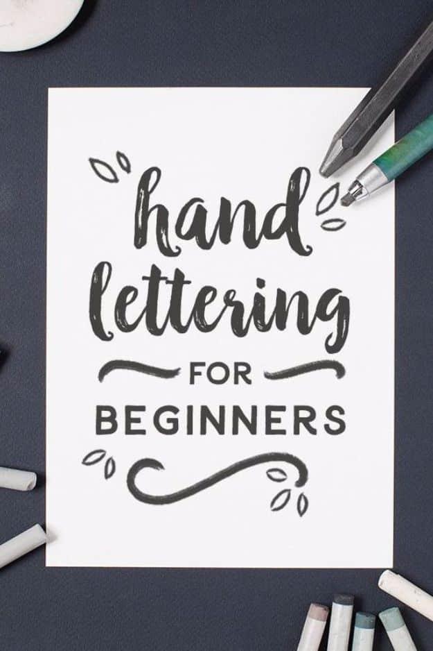 Brush Lettering Tutorials - Hand Lettering for Beginners - Simple and Fun Calligraphy Tutorial Videos - How To Paint the Alphabet in Calligraphy Handwriting with Pens, Watercolors,