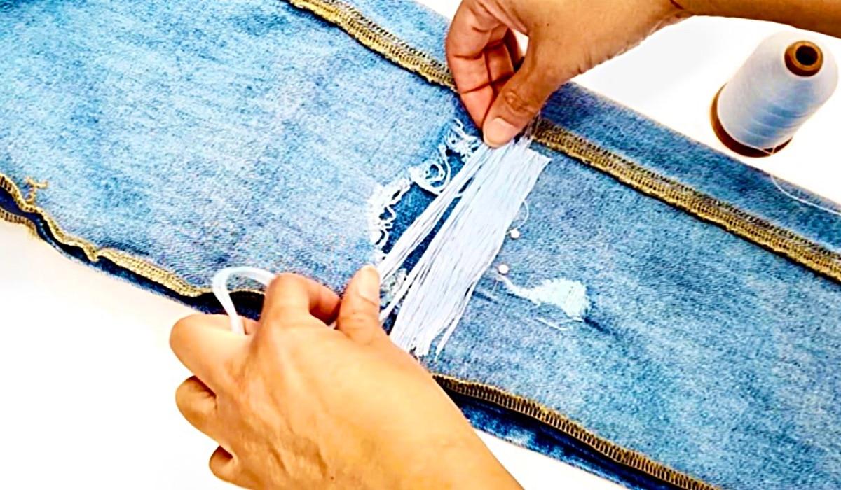 Thread Technique Decorative Jean Patch
