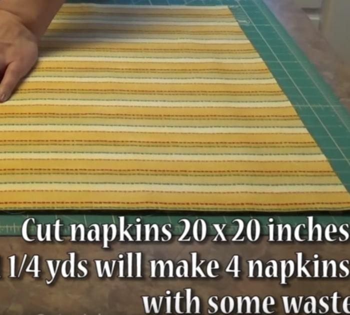 How to make napkins with a perfect easy mitered corner detail