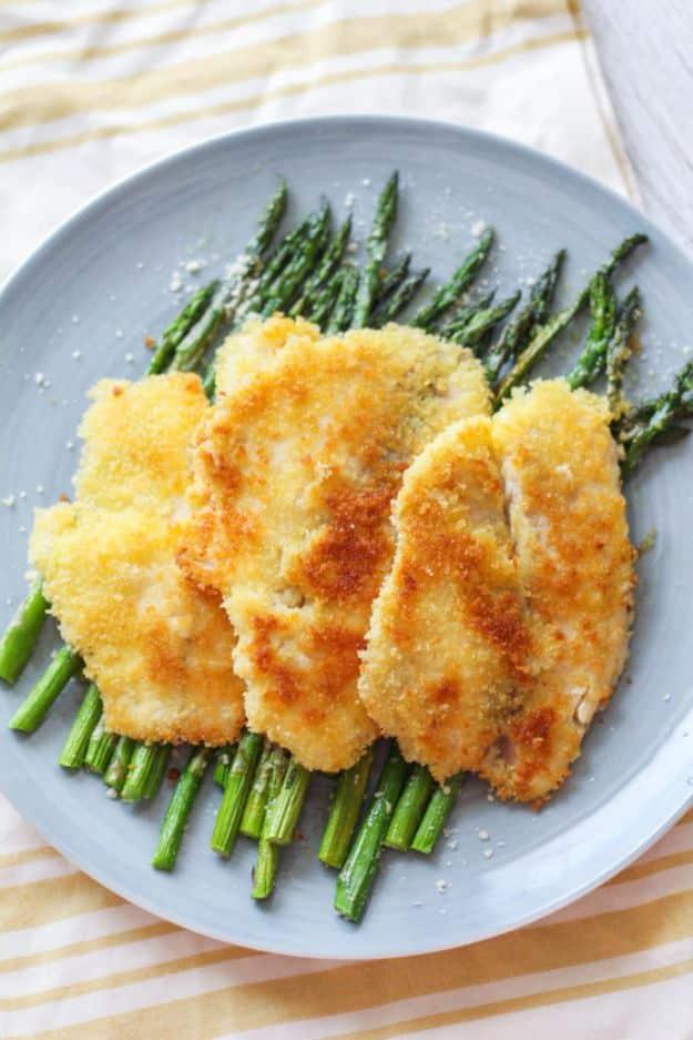Simple panko crusted tilapia fillets pan fried golden in olive oil, a crispy easy tilapia recipe for dinner