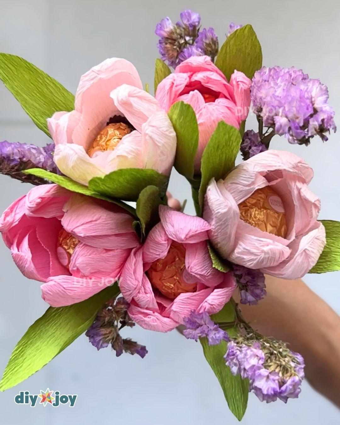Paper Tulips Chocolate — paper flowers