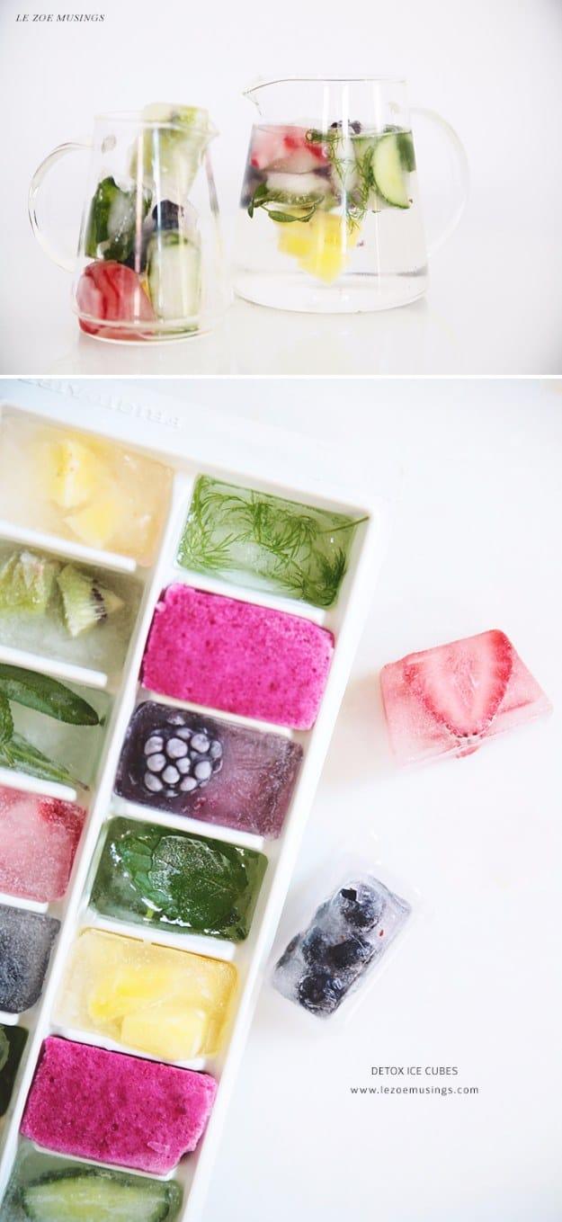 Detox Ice Cubes, flexible enough to please a picky group of eaters and a result that looks far fancier than it actually was