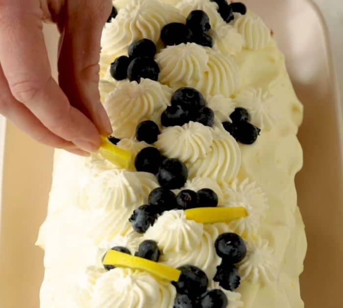 Easy To Make Lemon Blueberry Angel Food Cake Roll