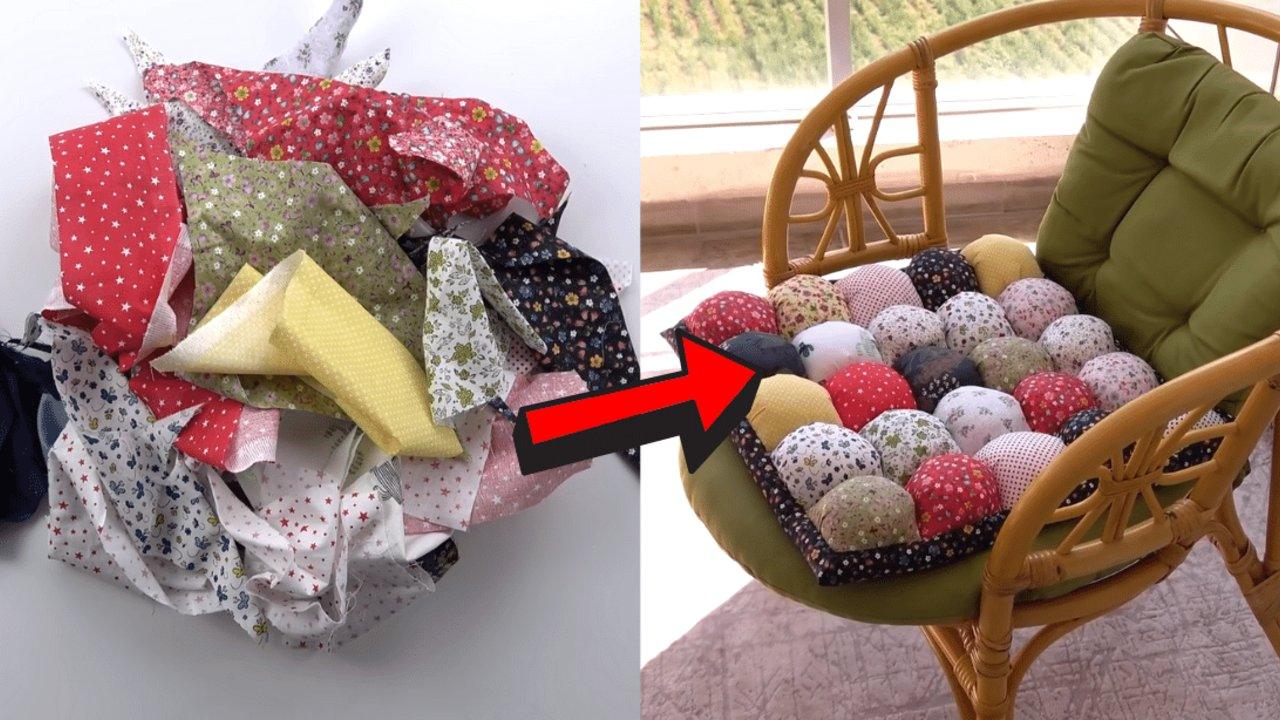 DIY Bubble Puff Quilt From Fabric Scraps