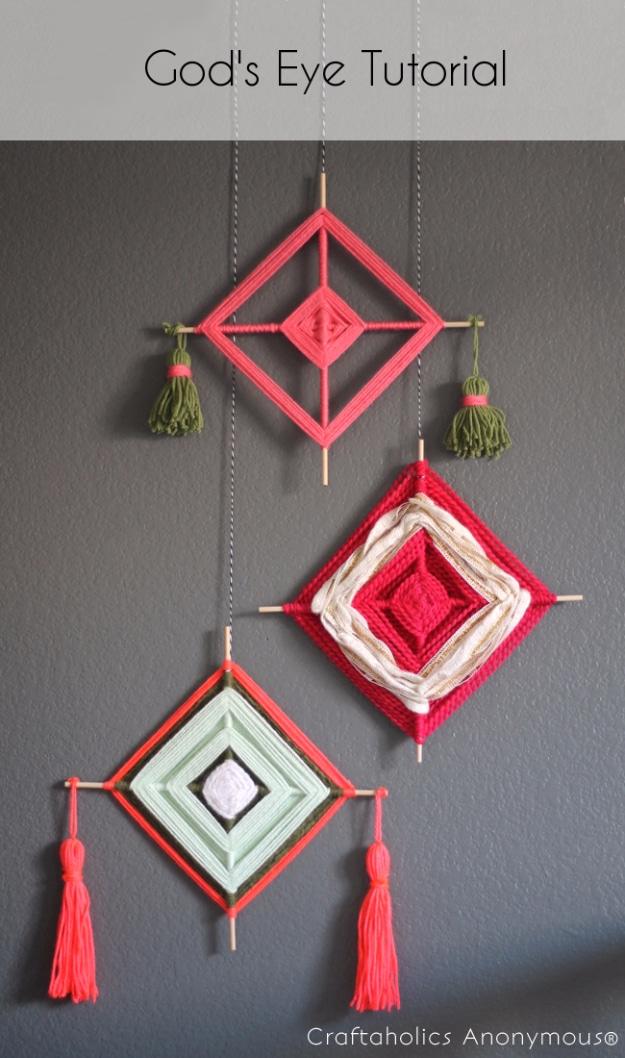 Yarn God's Eye Tutorial, a fun DIY yarn craft worth trying this weekend and a charming handmade touch for any room