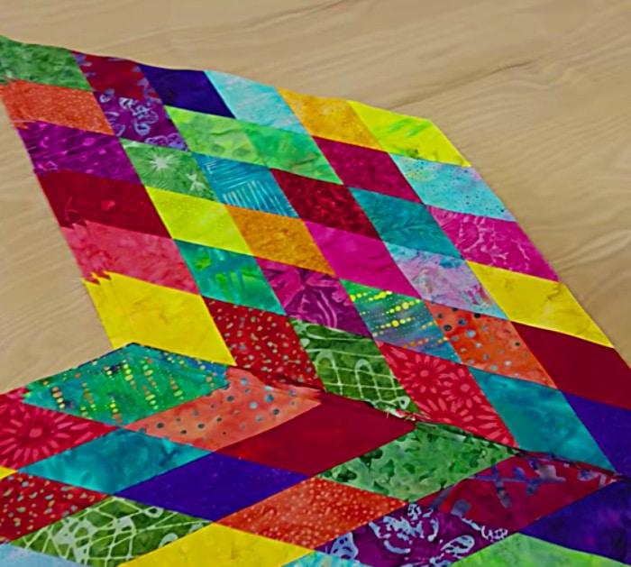 Make a rainbow lone star quilt with a jelly roll