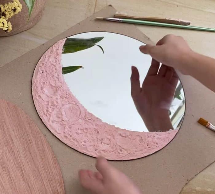 Easy Faux High-End DIY Crescent Moon Mirror