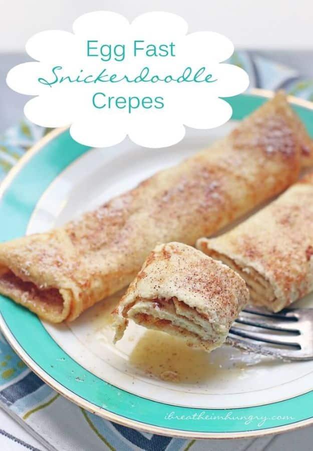 Keto Breakfast Recipes - Keto Egg Fast Snickerdoodle Crepes - Low Carb Breakfasts and Morning Meals for the Ketogenic Diet - Low Carbohydrate Foods on the Go - Easy Crockpot Recipe