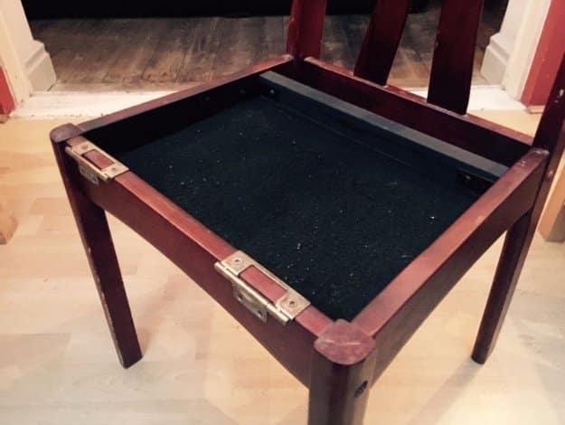 DIY Chair Safe, a pretty organizing idea that still looks decorative and a simple upgrade that keeps everyday items in reach