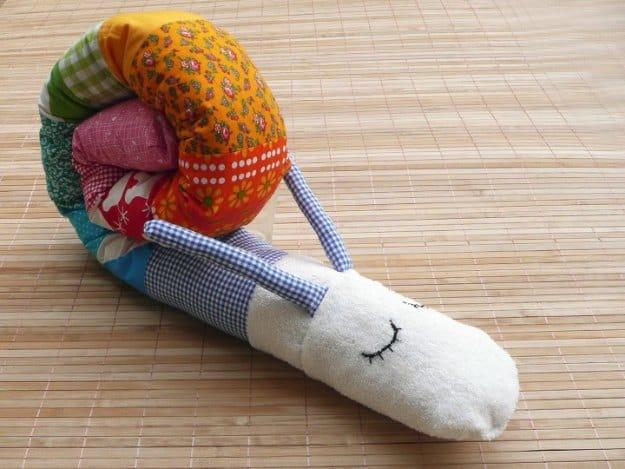 Rainbow Swaddle Snail, a DIY baby shower gift, a sweet handmade gift idea and a solid pick for later