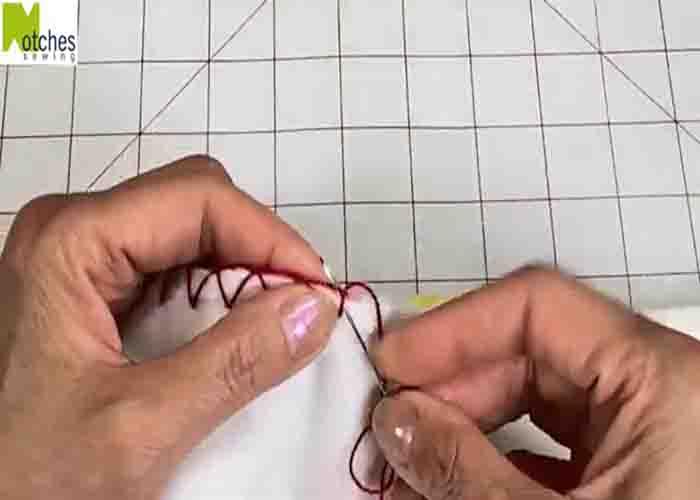 Stitching the edges of the fleece blanket