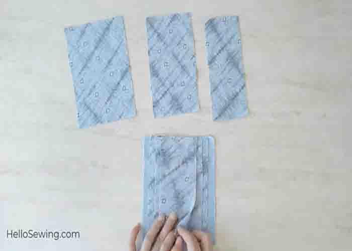 Making the DIY Swiffer duster using flannel