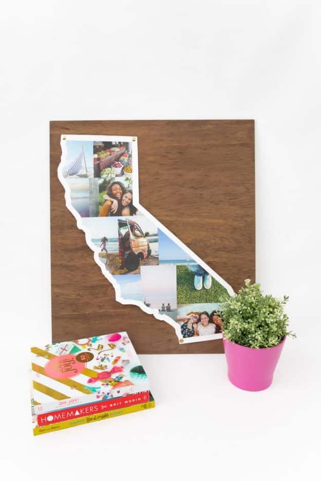 DIY State Photo Collage, a fun state craft worth making to show some hometown pride and a favorite pick from this roundup