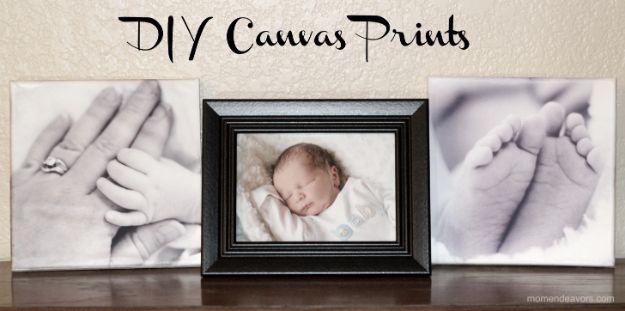 Newborn Canvas Prints, gentle on the budget and the clock alike and a project that earns its spot on a shelf