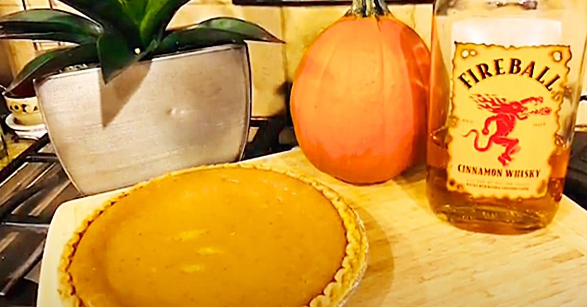 Fireball Cinnamon Whiskey Pumpkin Pie