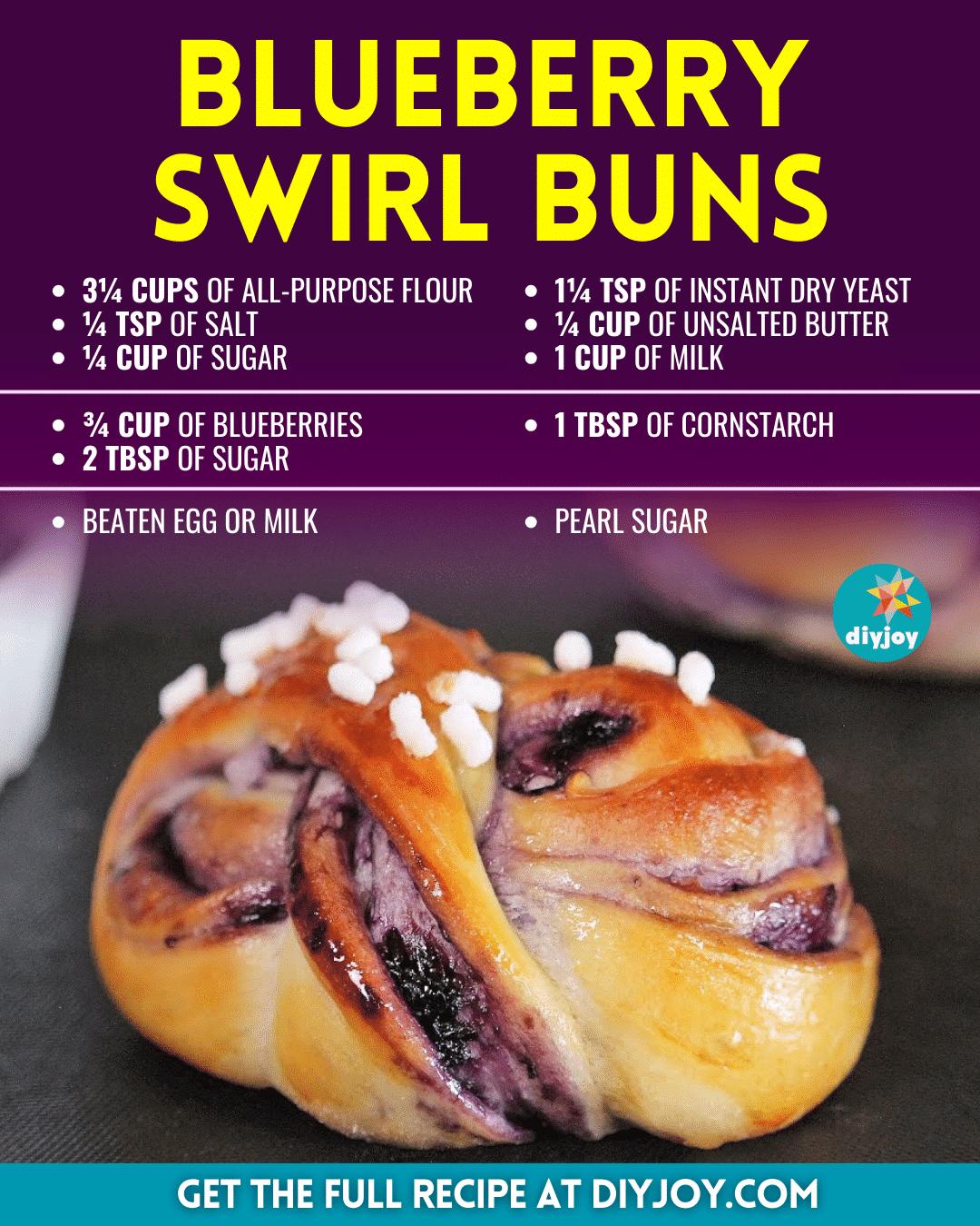 Easy Blueberry Swirl Buns Recipe