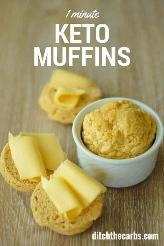 Keto Breakfast Recipes - 1-Minute Keto Muffins - Low Carb Breakfasts and Morning Meals for the Ketogenic Diet - Low Carbohydrate Foods on the Go - Easy Crockpot Recipes and Cassero