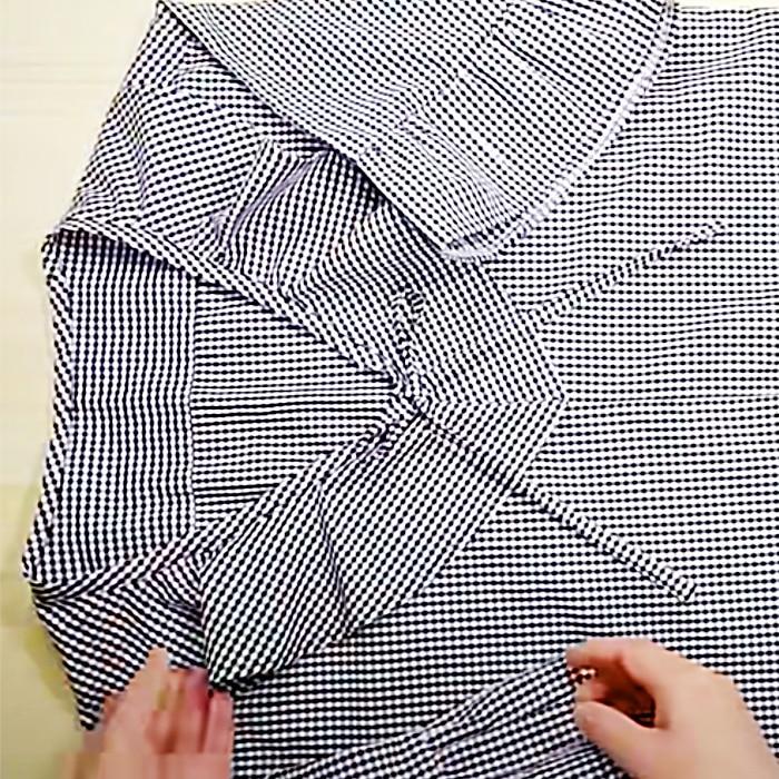 How To Make a Man's Shirt Into A Blouse - Easy Sewing Project - Recycling Sewing Project