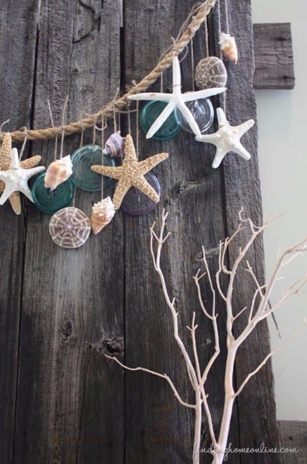 DIY Beach Garland, a summer decor idea worth trying this season and a nice change of pace from something bought off the shelf
