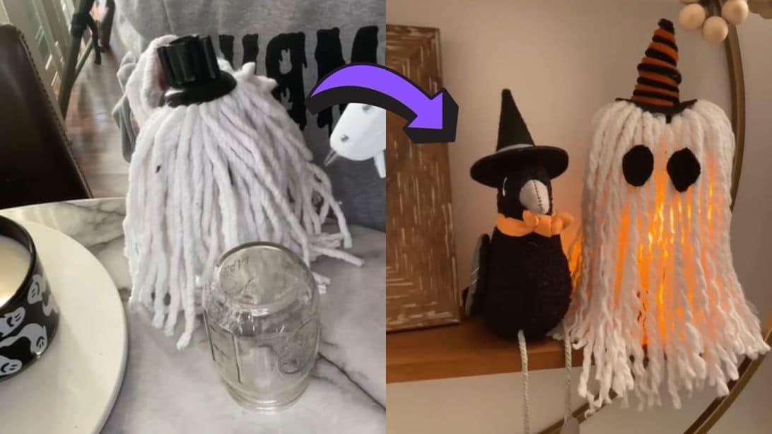 Dollar Tree Light Up Ghost DIY (Less Than 5 Dollars)