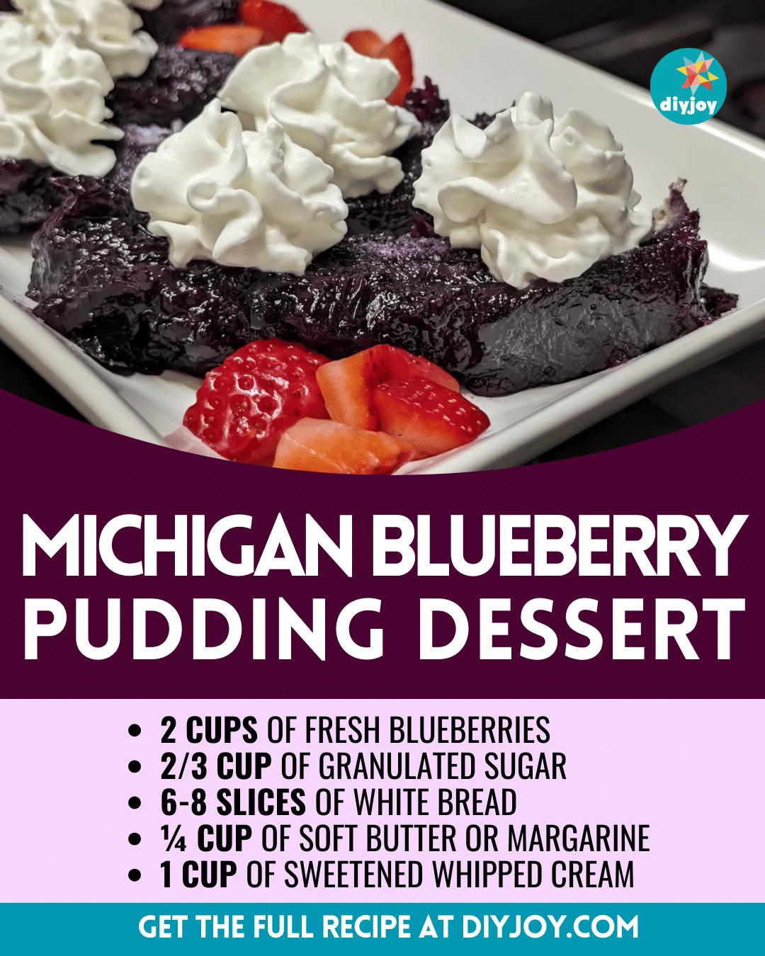 5-Ingredient Michigan Blueberry Pudding Recipe