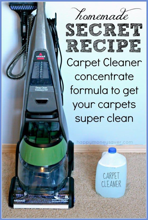 Homemade Carpet Cleaning Solution Secret Recipe, a homemade cleaner recipe, budget friendly and easy to mix in minutes