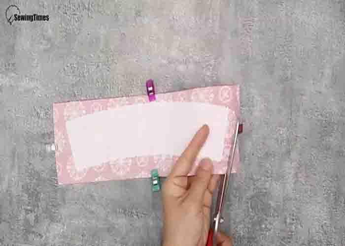 Cutting the fabrics required for the coffee sleeve holder DIY