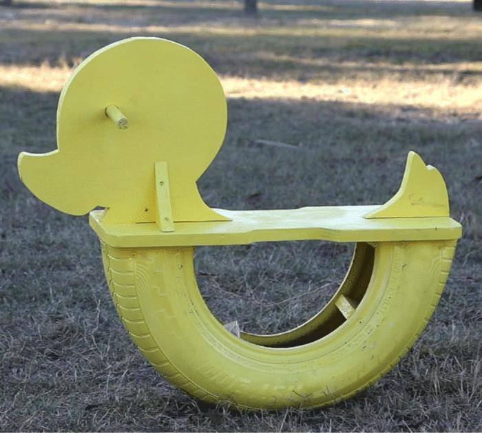 Easy DIY Upcycled Tire Seesaw Tutorial