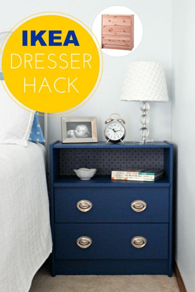 IKEA Hacks For The Bedroom - IKEA Rast Dresser Hack - Best IKEA Furniture Hack Ideas for Bed, Storage, Nightstand, Closet System and Storage, Dresser, Vanity, Wall Art and Kids Roo