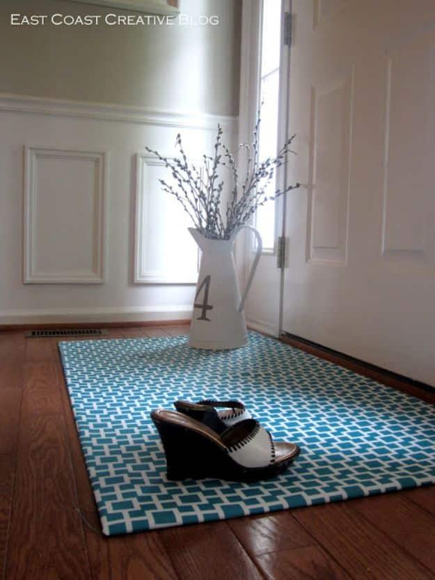 DIY Fabric Floorcloth, a cozy handmade touch that beats a store bought version and a favorite pick from this roundup