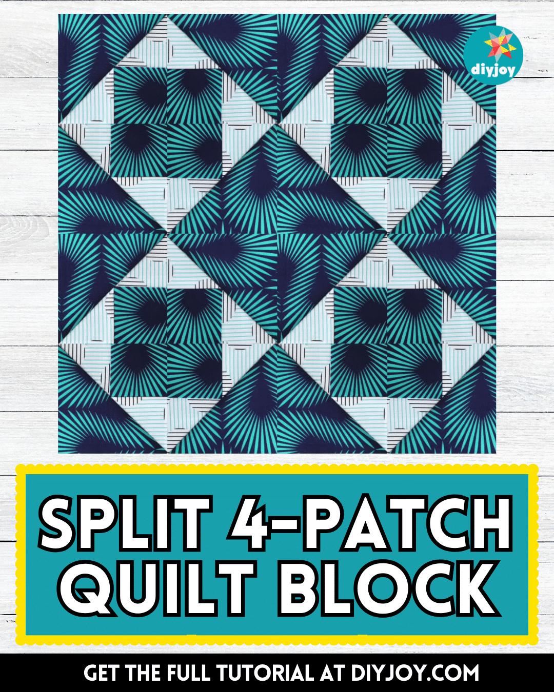 Easy Split 4-Patch Quilt Block Tutorial
