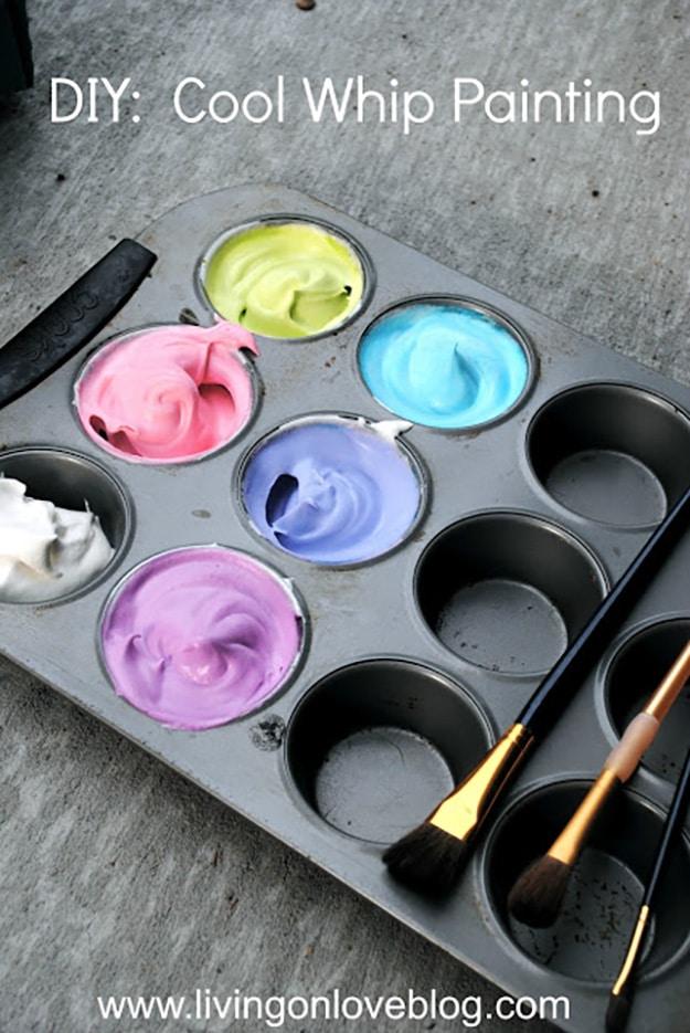 Easy Arts & Crafts for Kids to Make | DIY Cool Whip Paint | DIY Projects & Crafts by Sueeye at