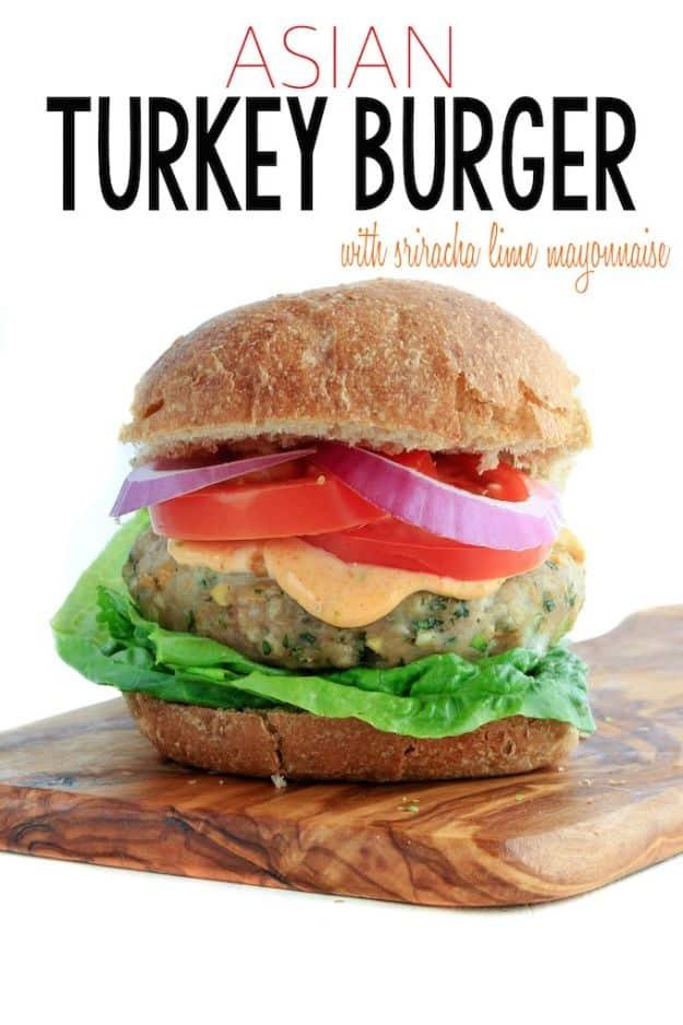 Ground Turkey Recipes - Asian Turkey Burger - Healthy and Easy Turkey Recipe Ideas for Dinner, Lunch, Snack - Quick Crockpot and Instant Pot, Casserole, Meatballs, Pasta and Burger