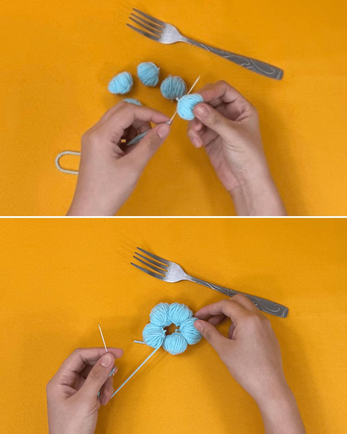 Flowers Using Yarn — how to make diy yarn flowers