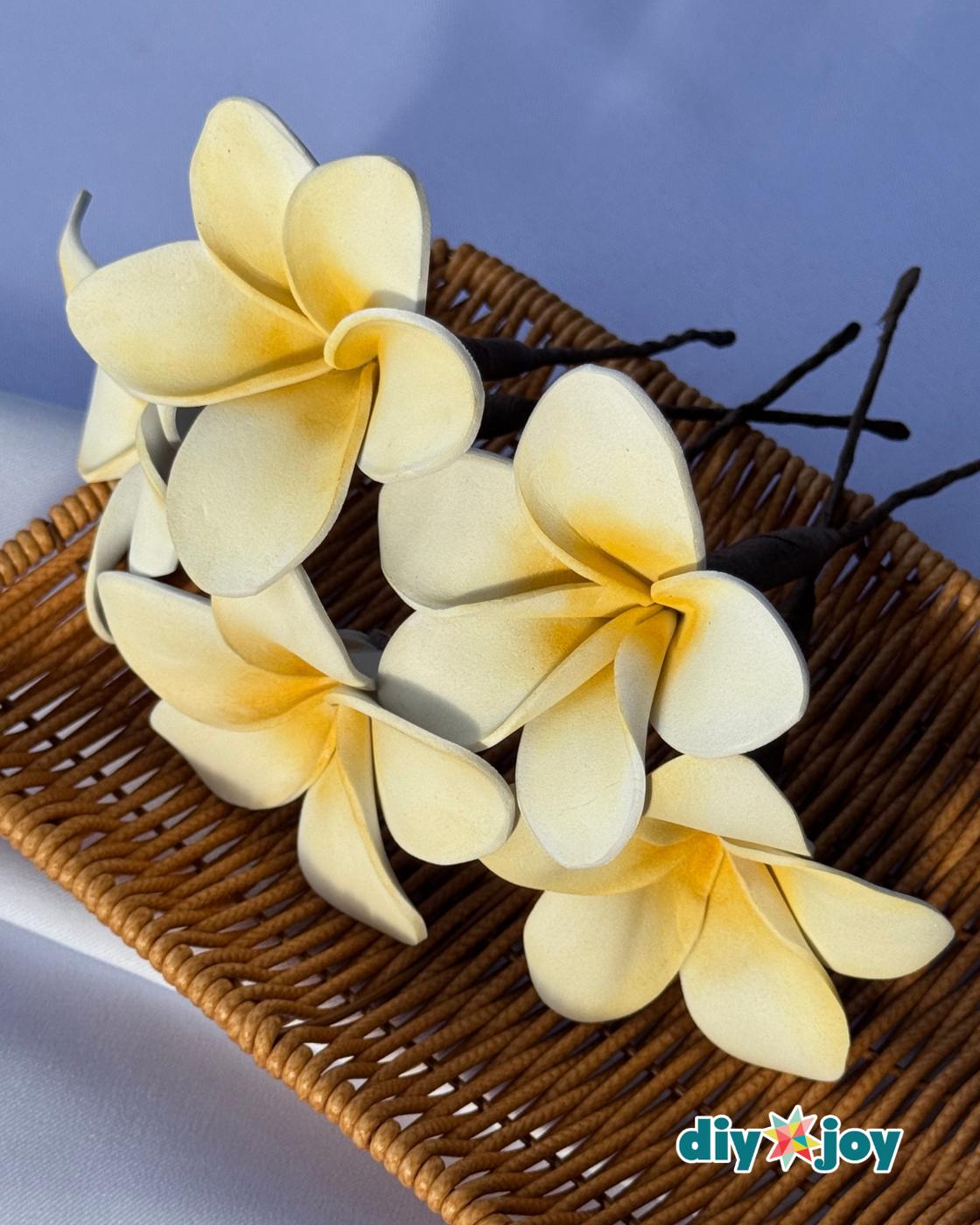 Craft Foam Frangipani Flower — handmade magnolia foam flower