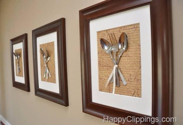 DIY Silverware Wall Art, a creative kitchen decor idea worth making this weekend and a favorite pick from this roundup