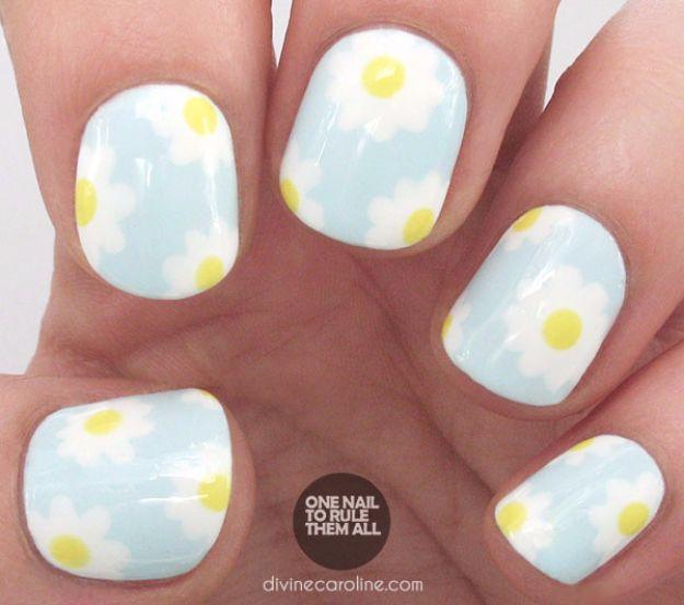Spring Daisy Nail Art, a fun quick nail art idea worth trying at home and a cute look that takes just minutes