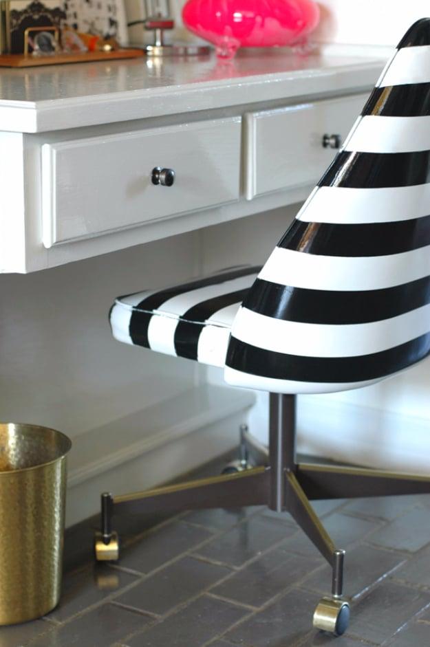 Spray Painted Office Chair, a seating idea, quick to put together in an afternoon and a nice change of pace