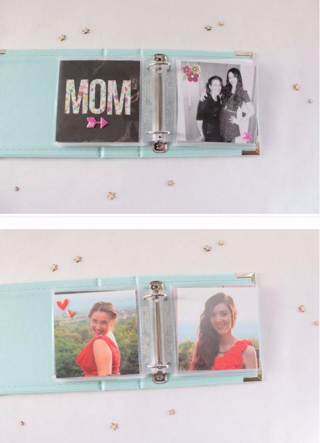 Mom Mini Album, a gift idea for mom that looks far pricier than it is and quick enough to finish in an afternoon
