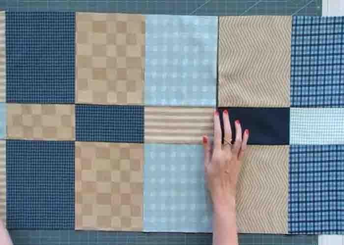 Assembling the fat eighth quilt project