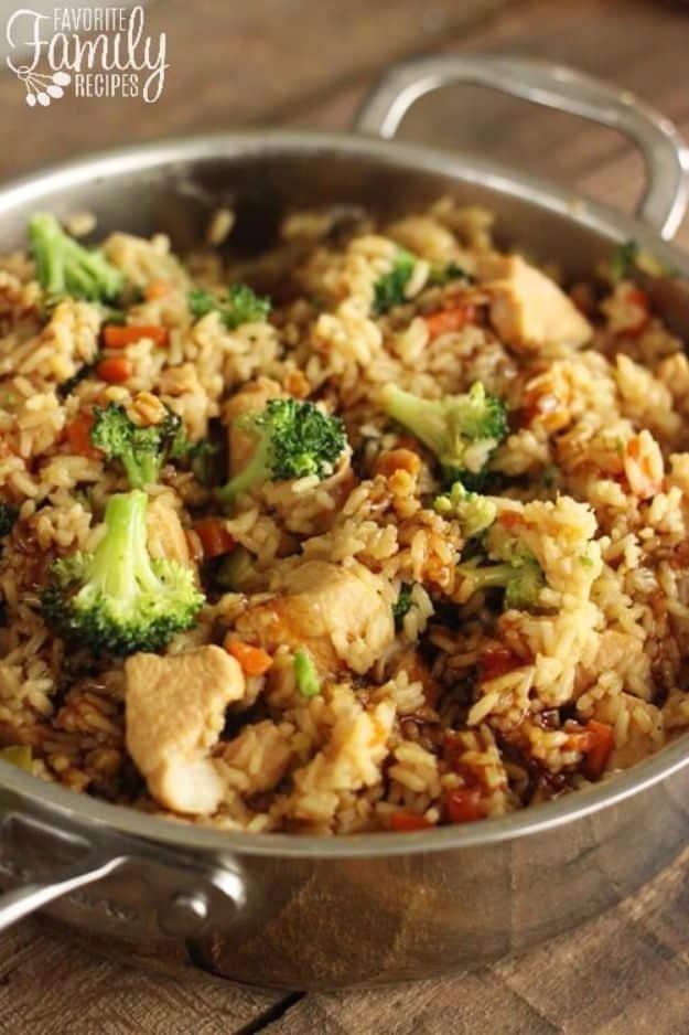 Best Rice Recipes - One Pot Chicken Teriyaki Rice Bowls - Easy Ideas for Quick Meals Made From a Bag of Rice - Healthy Recipes With Brown, White and Arborio Rice - Cheesy, Fried, A