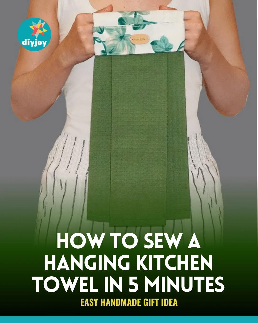 How To Sew A Hanging Kitchen Towel In 5 Minutes