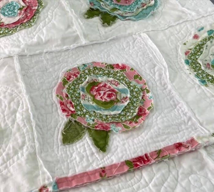 Easy Quilt As You Go Rose Garden Quilt Tutorial