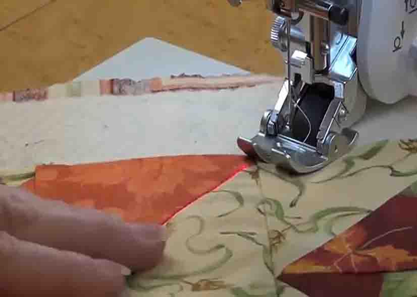Quilting the chevron fall table runner