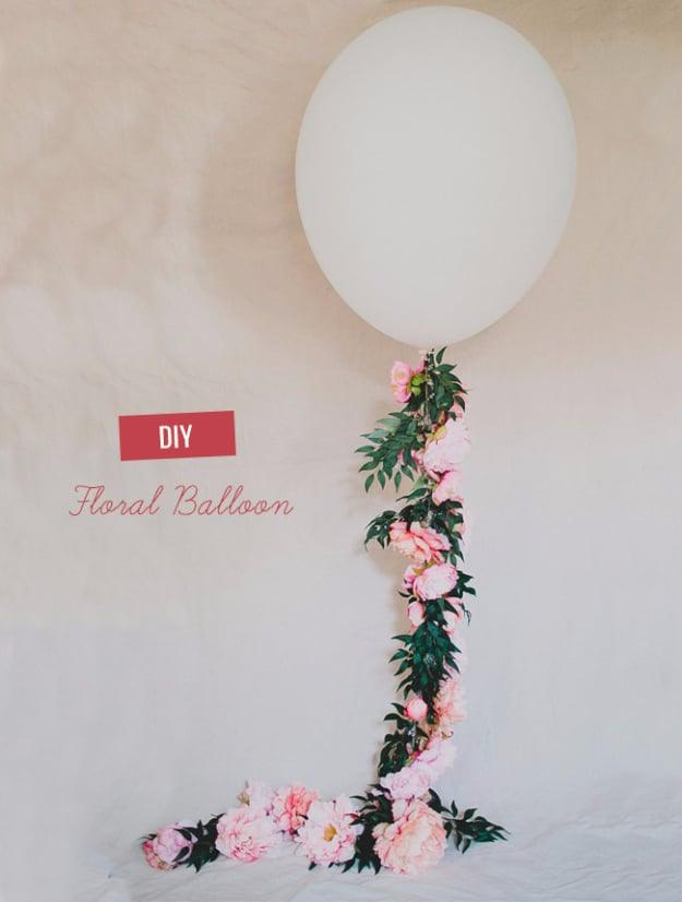 DIY Floral Balloon, easy enough to make with the kids helping and a festive touch worth trying this weekend