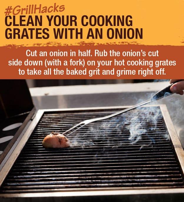 Clean your Grill with an Onion, a genius kitchen hack worth trying and a trick that looks far fussier than it is